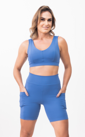 Top Corrida Azul